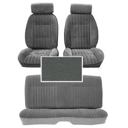 81-88 Monte Carlo SS Front Bucket and Rear Seat Covers Gray Vinyl