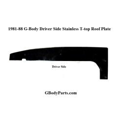 Stainless T-Top Plates Driver Side