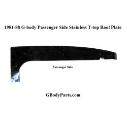 Stainless T-Top Plates Passenger Side