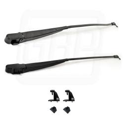GBody BLACK Wiper Arm Combo with Washer Nozzles and Stoppers