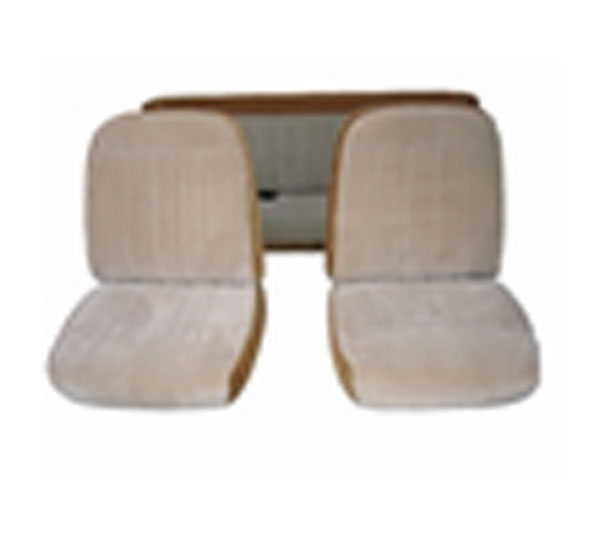 Chevy, GMC Truck 1988-91 Ext. Cab Front Buckets & Rear Bench Seat Uph. Set GM Vinyl-Silverado